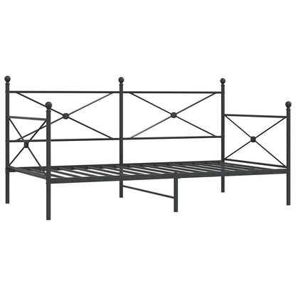 vidaXL Day Bed without Mattress Black 107x203 cm Steel