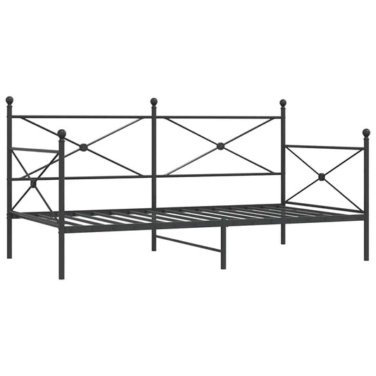 vidaXL Day Bed without Mattress Black 107x203 cm Steel