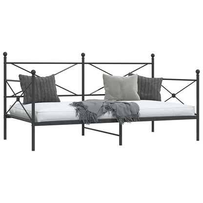 vidaXL Day Bed without Mattress Black 107x203 cm Steel