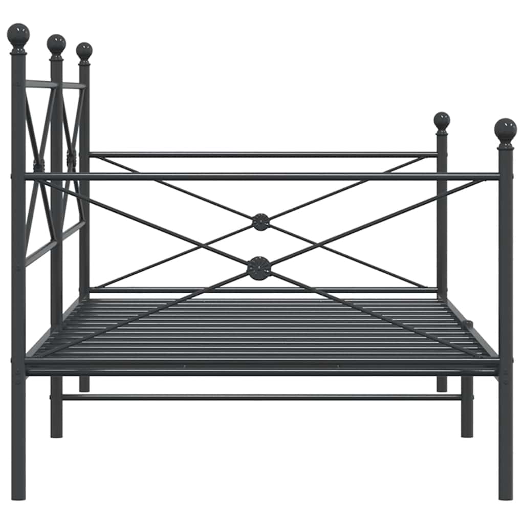 vidaXL Day Bed without Mattress Black 107x203 cm Steel