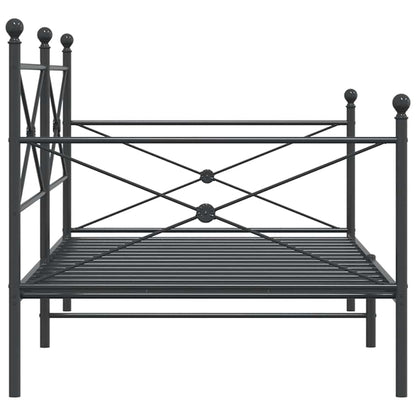 vidaXL Day Bed without Mattress Black 107x203 cm Steel