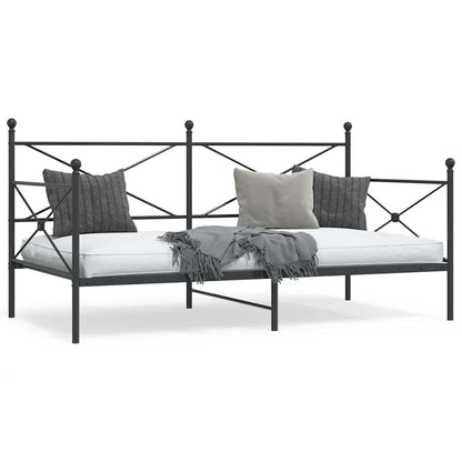 vidaXL Day Bed without Mattress Black 107x203 cm Steel