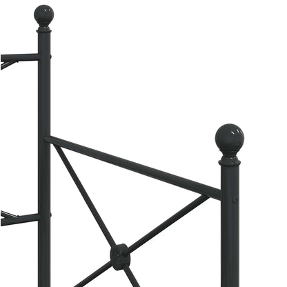 vidaXL Daybed with Trundle without Mattress Black 90x190 cm Steel