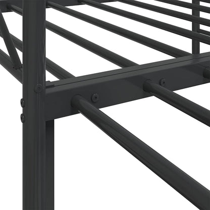 vidaXL Daybed with Trundle without Mattress Black 90x190 cm Steel