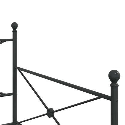 vidaXL Daybed with Trundle without Mattress Black 107x203 cm Steel