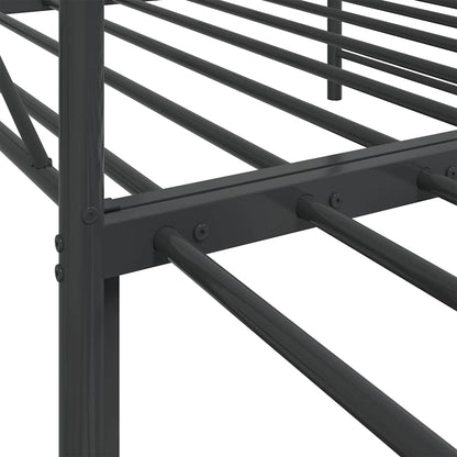 vidaXL Daybed with Trundle without Mattress Black 107x203 cm Steel
