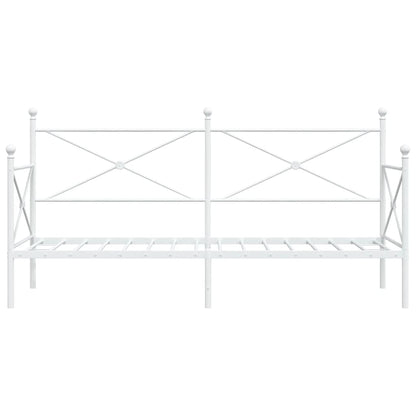 vidaXL Day Bed without Mattress White 90x200 cm Steel