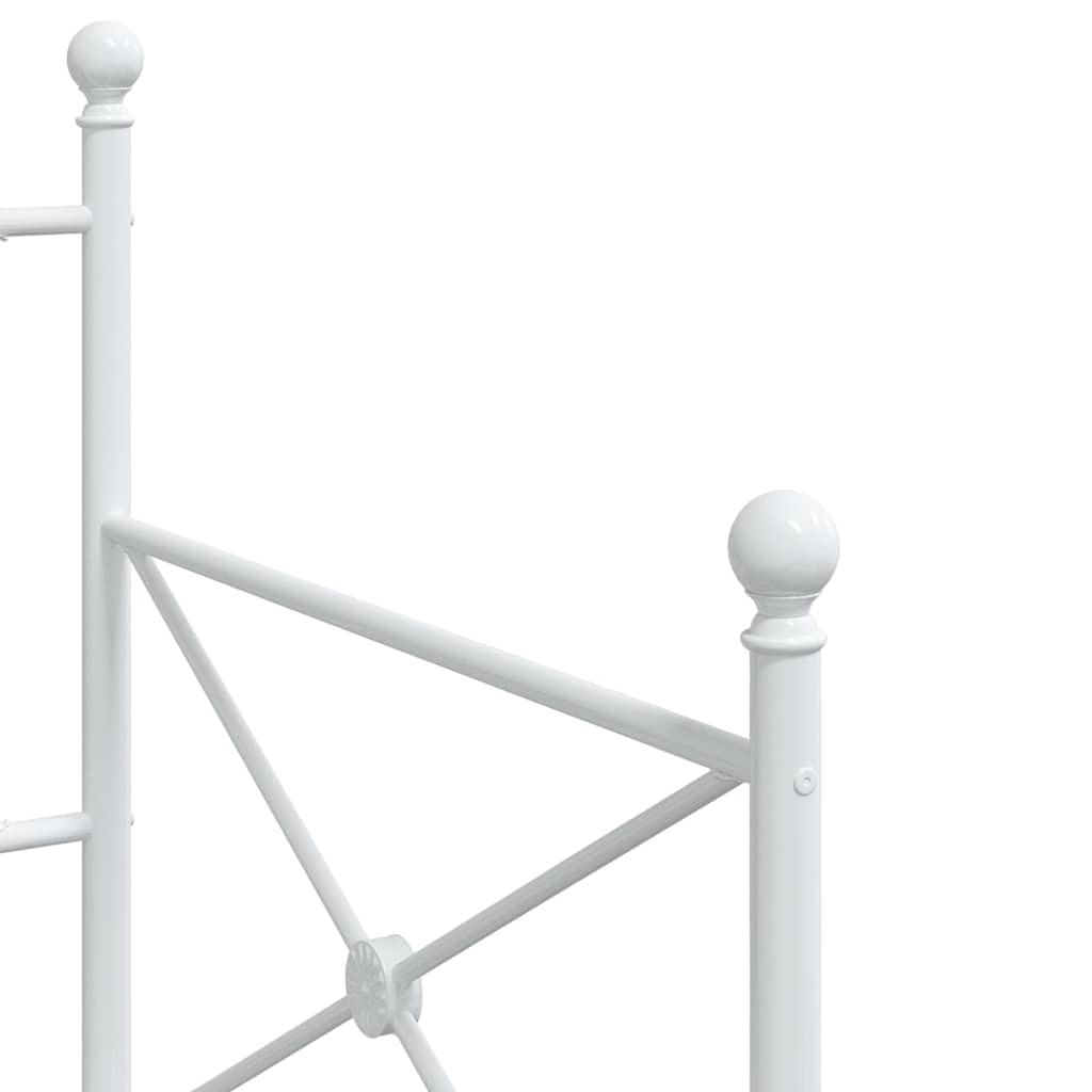 vidaXL Day Bed without Mattress White 90x200 cm Steel