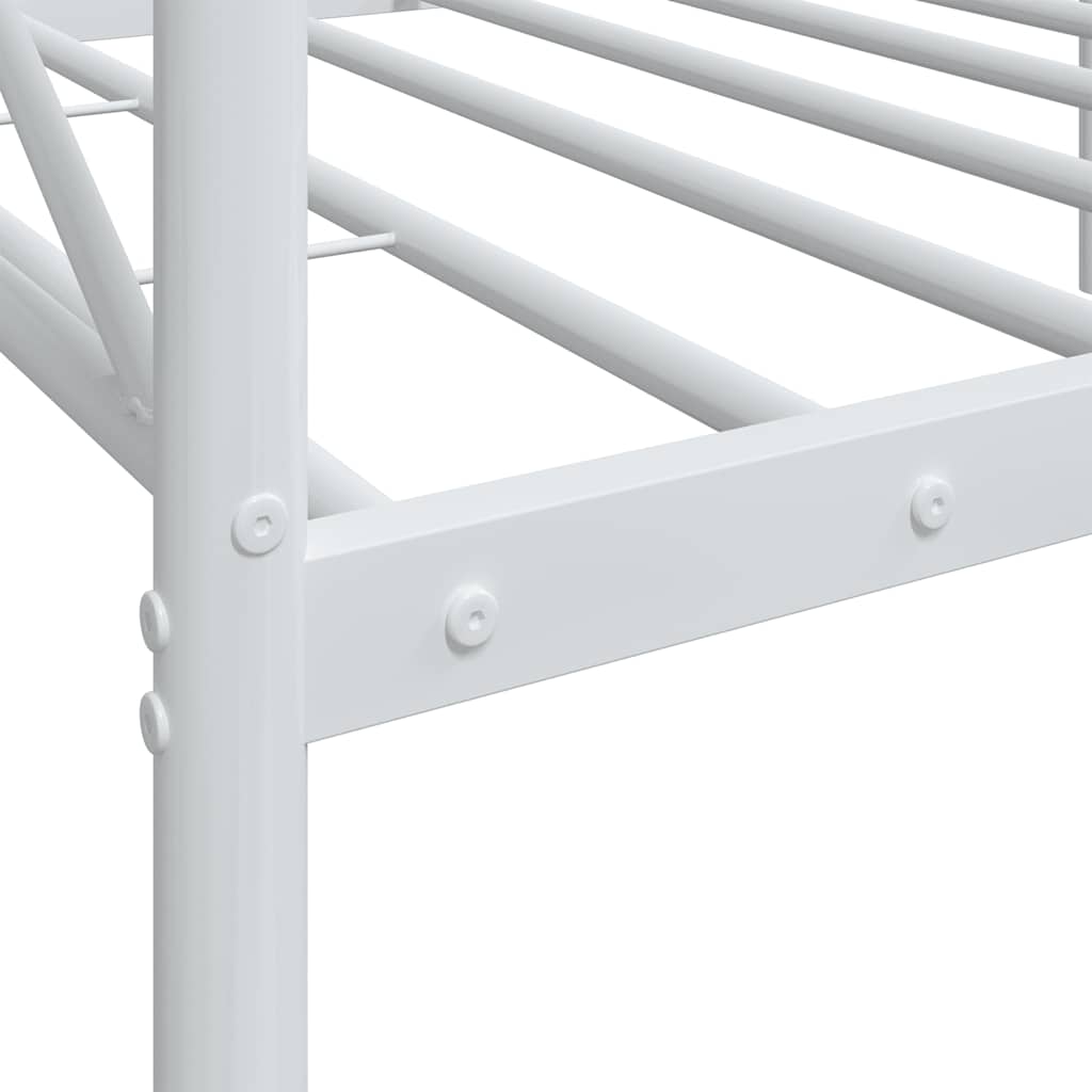 vidaXL Day Bed without Mattress White 90x200 cm Steel