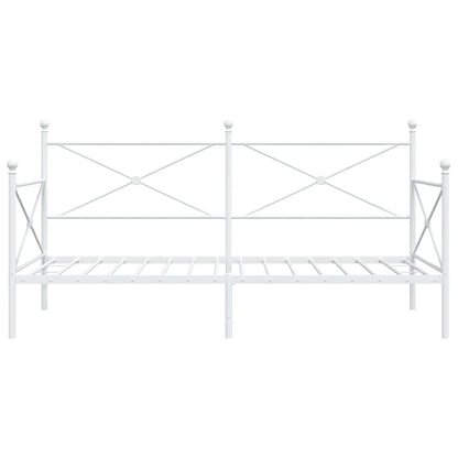 vidaXL Day Bed without Mattress White 100x200 cm Steel