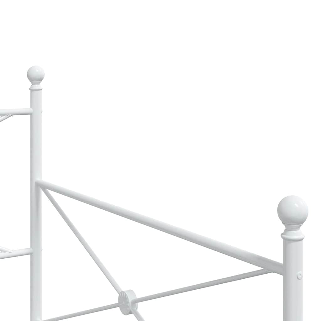 vidaXL Day Bed without Mattress White 100x200 cm Steel