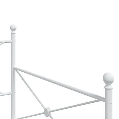 vidaXL Day Bed without Mattress White 100x200 cm Steel
