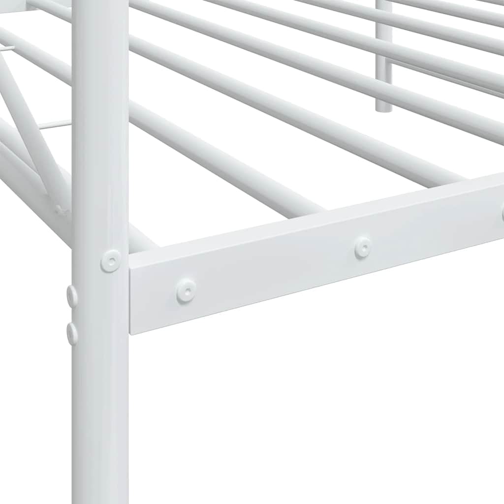 vidaXL Day Bed without Mattress White 100x200 cm Steel