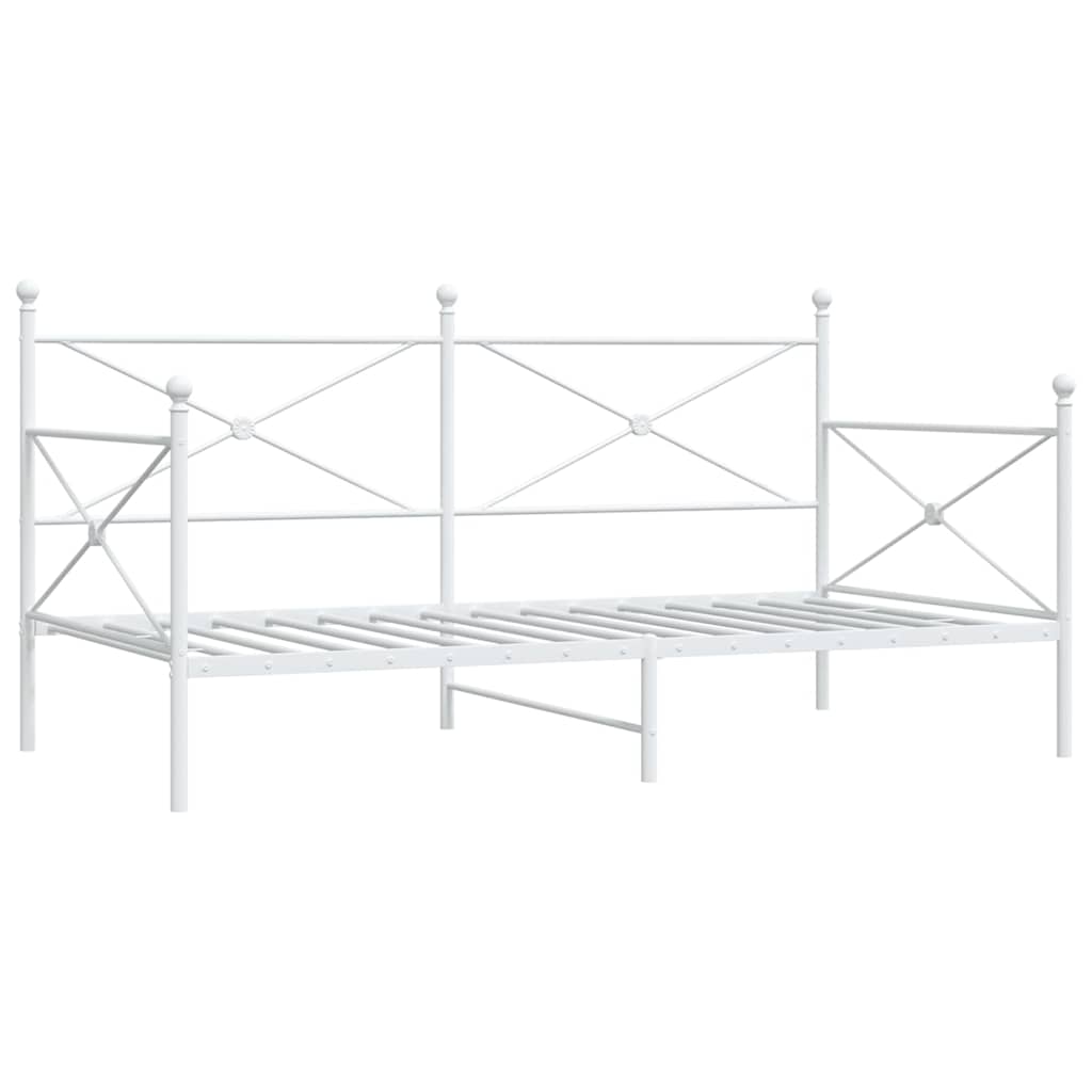 vidaXL Day Bed without Mattress White 107x203 cm Steel