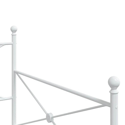vidaXL Day Bed without Mattress White 107x203 cm Steel
