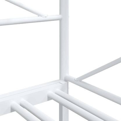 vidaXL Daybed with Trundle without Mattress White 80x200 cm Steel