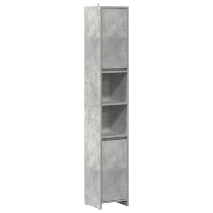 vidaXL 4 Piece Bathroom Furniture Set Concrete Grey Engineered Wood