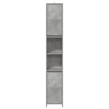 vidaXL 4 Piece Bathroom Furniture Set Concrete Grey Engineered Wood