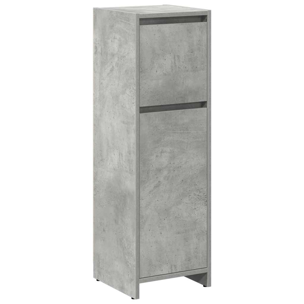 vidaXL 4 Piece Bathroom Furniture Set Concrete Grey Engineered Wood