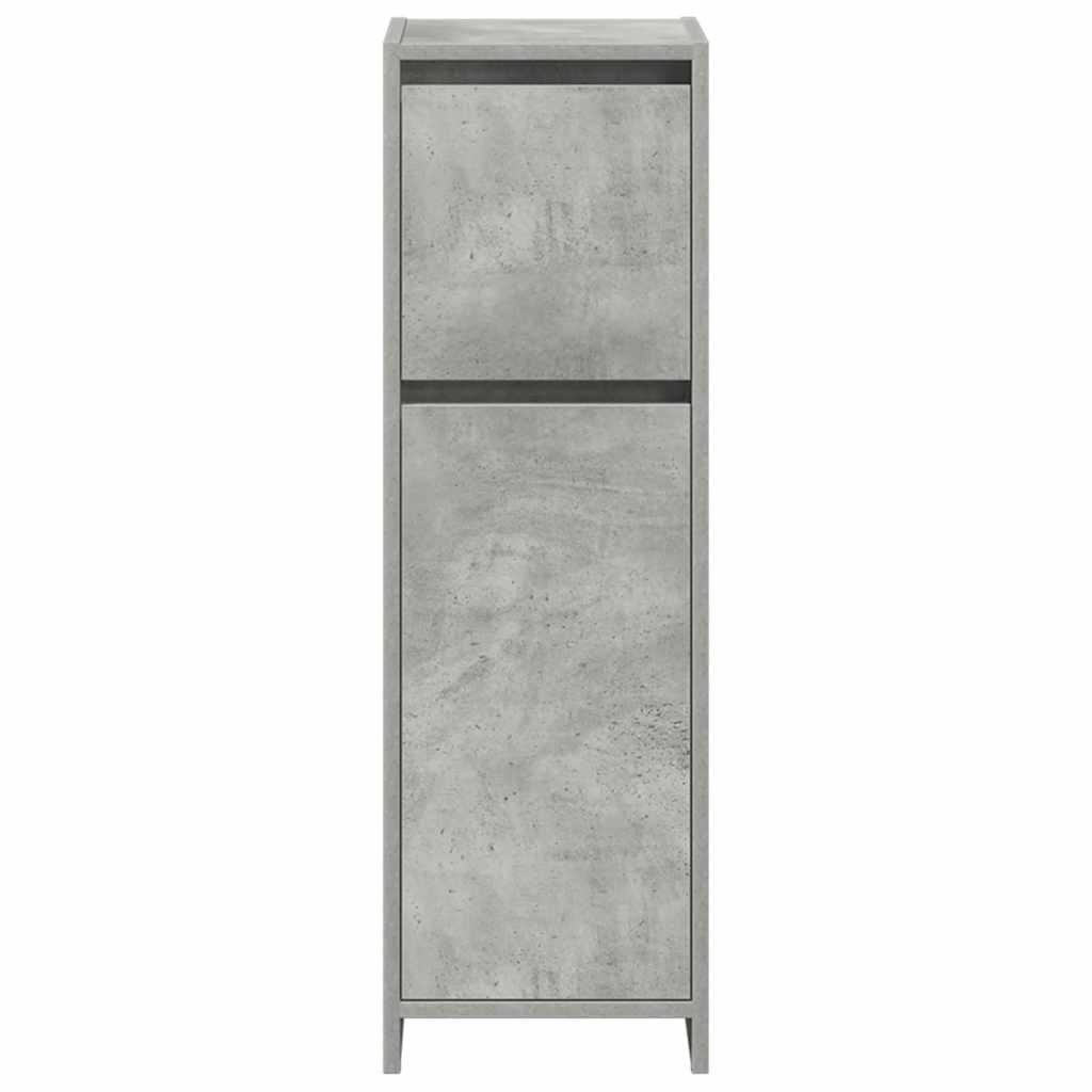 vidaXL 4 Piece Bathroom Furniture Set Concrete Grey Engineered Wood
