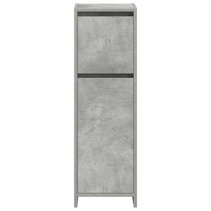 vidaXL 4 Piece Bathroom Furniture Set Concrete Grey Engineered Wood