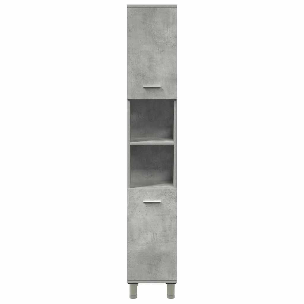 vidaXL 4 Piece Bathroom Furniture Set Concrete Grey Engineered Wood