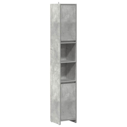 vidaXL 3 Piece Bathroom Furniture Set Concrete Grey Engineered Wood