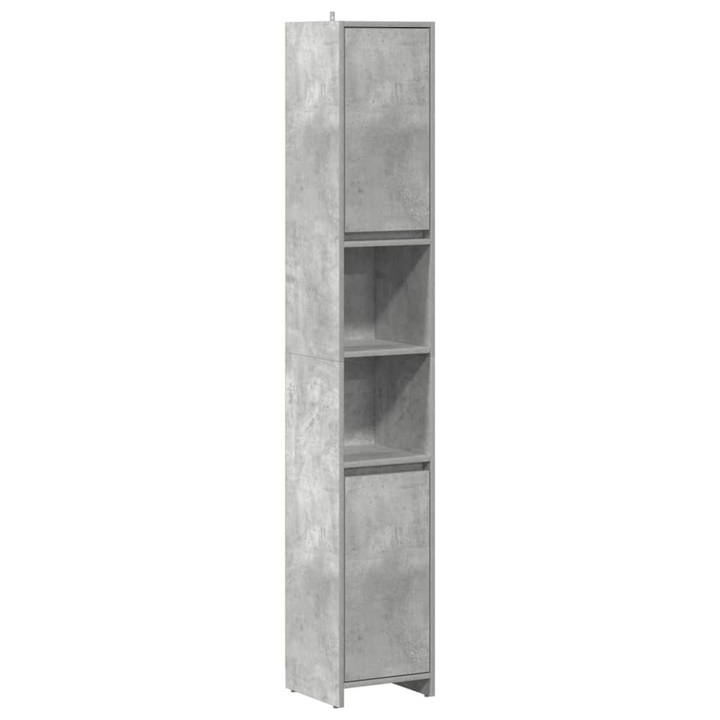 vidaXL 3 Piece Bathroom Furniture Set Concrete Grey Engineered Wood