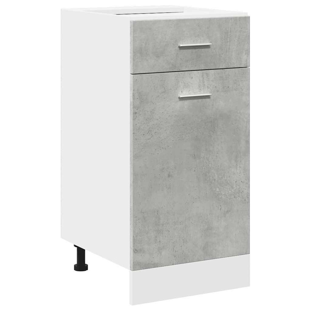 vidaXL 7 Piece Kitchen Cabinet Set Lyon Concrete Grey Engineered Wood