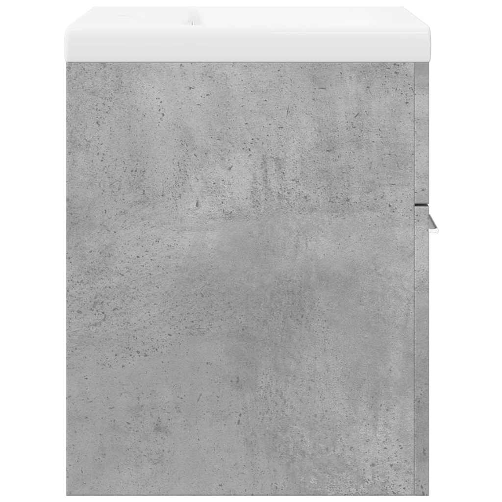 vidaXL 2 Piece Bathroom Furniture Set Concrete Grey Engineered Wood