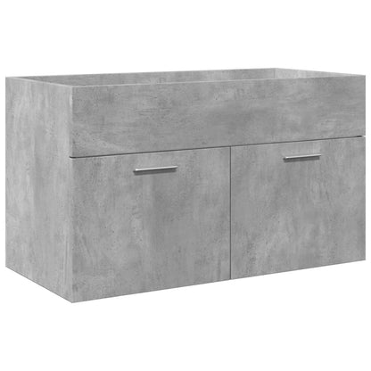 vidaXL 3 Piece Bathroom Furniture Set Concrete Grey Engineered Wood
