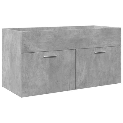 vidaXL 3 Piece Bathroom Furniture Set Concrete Grey Engineered Wood