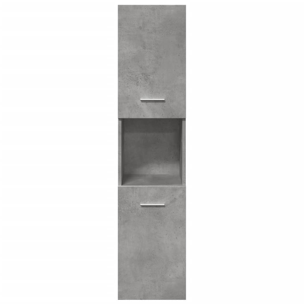 vidaXL 3 Piece Bathroom Furniture Set Concrete Grey Engineered Wood