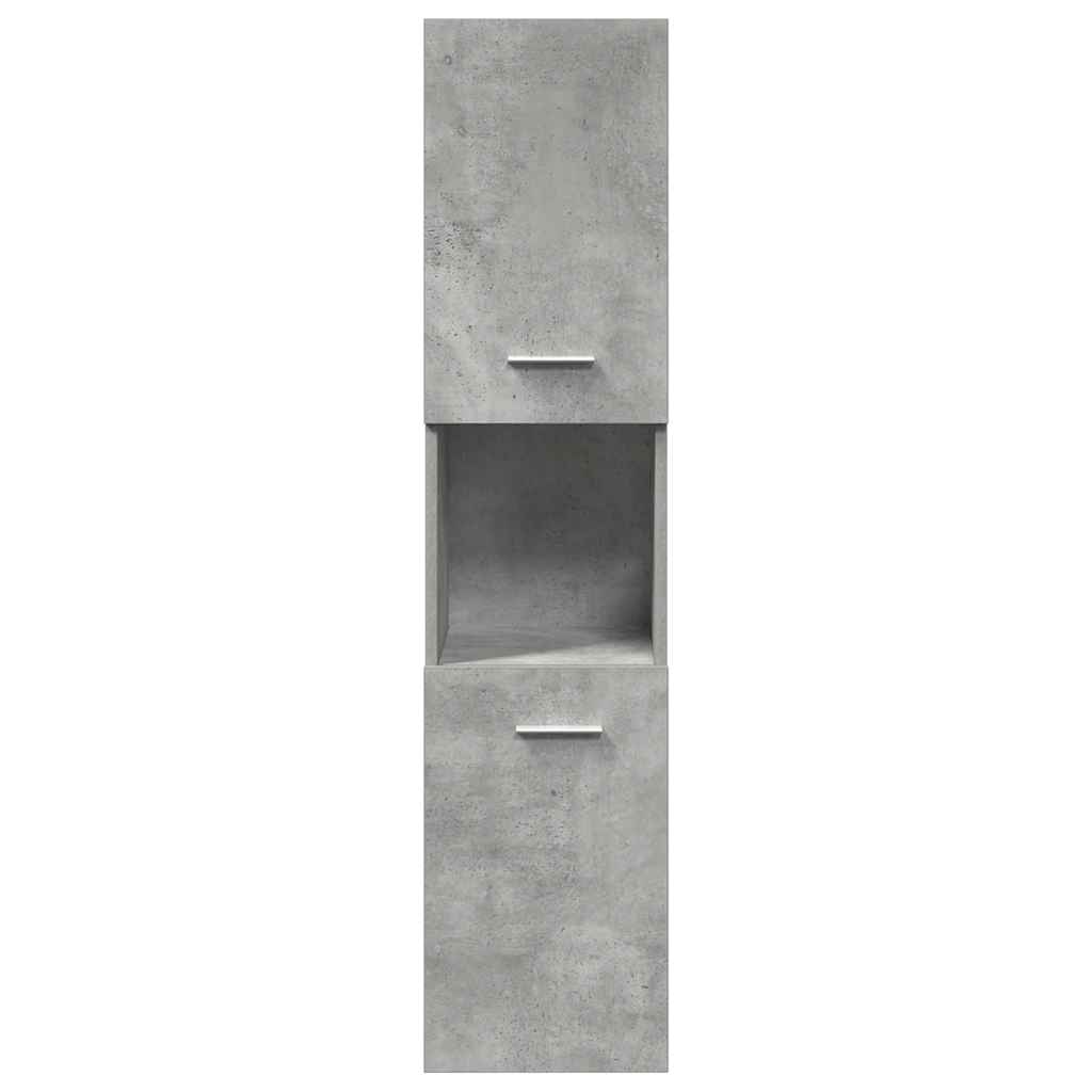 vidaXL 4 Piece Bathroom Furniture Set Concrete Grey Engineered Wood