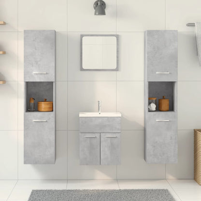 vidaXL Bathroom Furniture Set | Concrete Grey, White