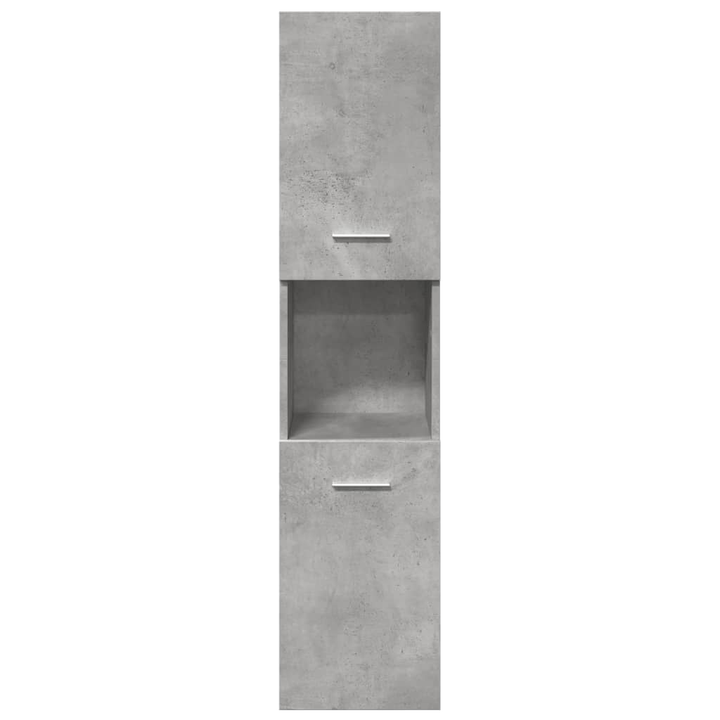 vidaXL 5 Piece Bathroom Furniture Set Concrete Grey Engineered Wood