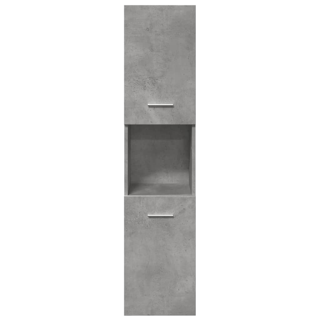 vidaXL 5 Piece Bathroom Furniture Set Concrete Grey Engineered Wood