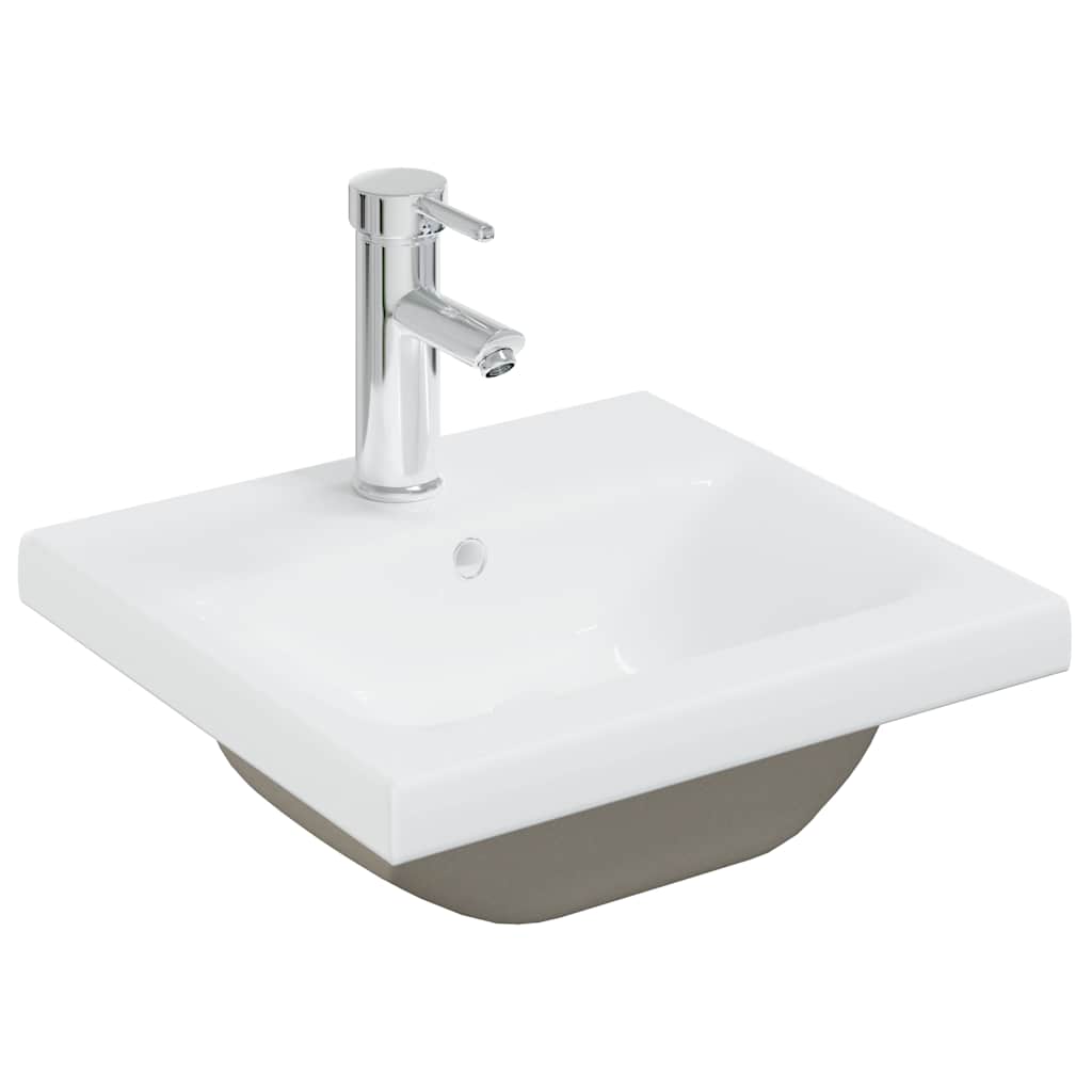 vidaXL Bathroom Sink Cabinet with Built-in Basin&Faucet Concrete Grey