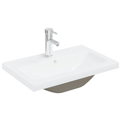vidaXL 3 Piece Bathroom Furniture Set Concrete Grey Engineered Wood