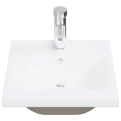 vidaXL 4 Piece Bathroom Furniture Set Concrete Grey Engineered Wood