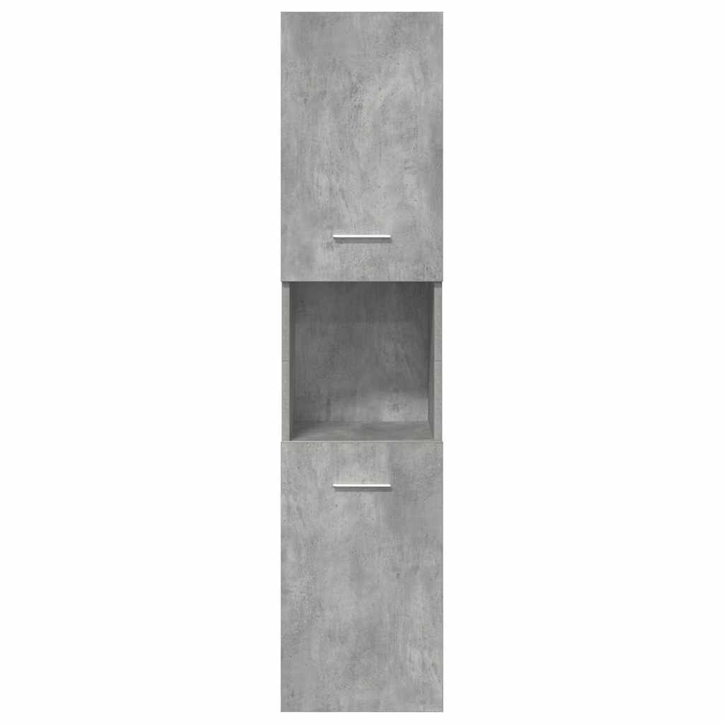 vidaXL 4 Piece Bathroom Furniture Set Concrete Grey Engineered Wood