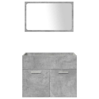 vidaXL 5 Piece Bathroom Furniture Set Concrete Grey Engineered Wood