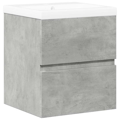 vidaXL 2 Piece Bathroom Furniture Set Concrete Grey Engineered Wood