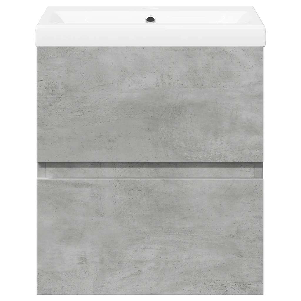 vidaXL 2 Piece Bathroom Furniture Set Concrete Grey Engineered Wood