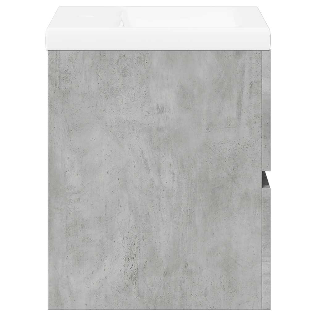 vidaXL 2 Piece Bathroom Furniture Set Concrete Grey Engineered Wood