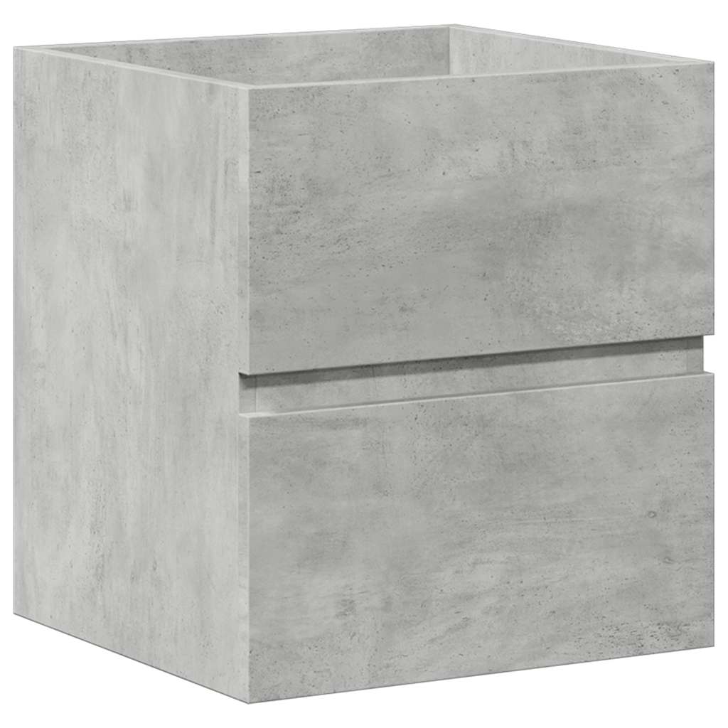 vidaXL 2 Piece Bathroom Furniture Set Concrete Grey Engineered Wood
