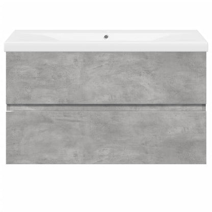 vidaXL 2 Piece Bathroom Furniture Set Concrete Grey Engineered Wood