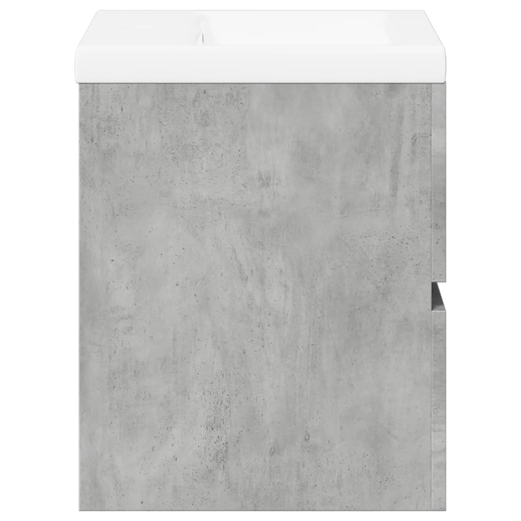 vidaXL 2 Piece Bathroom Furniture Set Concrete Grey Engineered Wood