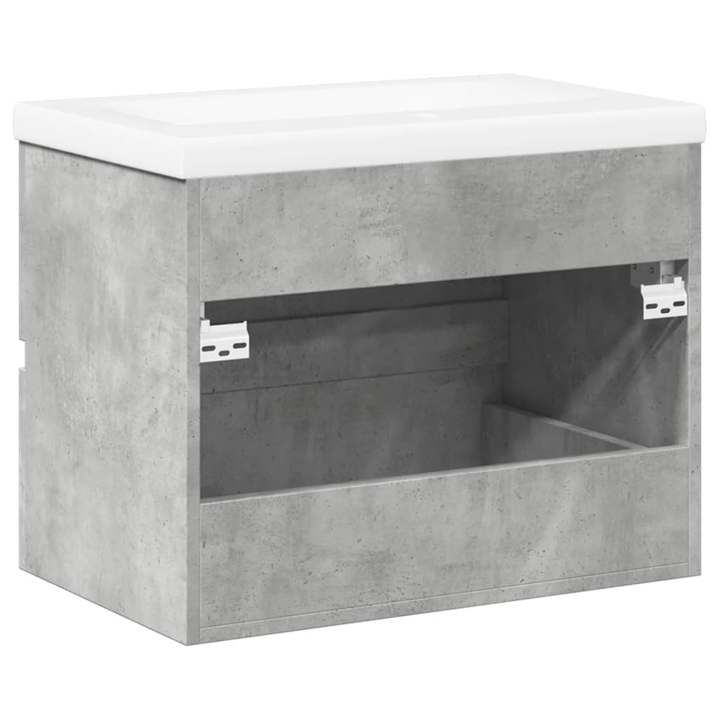 vidaXL 2 Piece Bathroom Furniture Set Concrete Grey Engineered Wood