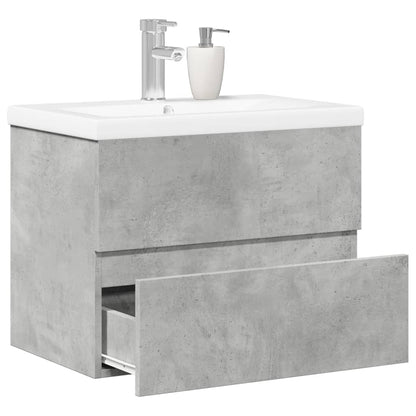 vidaXL 2 Piece Bathroom Furniture Set Concrete Grey Engineered Wood